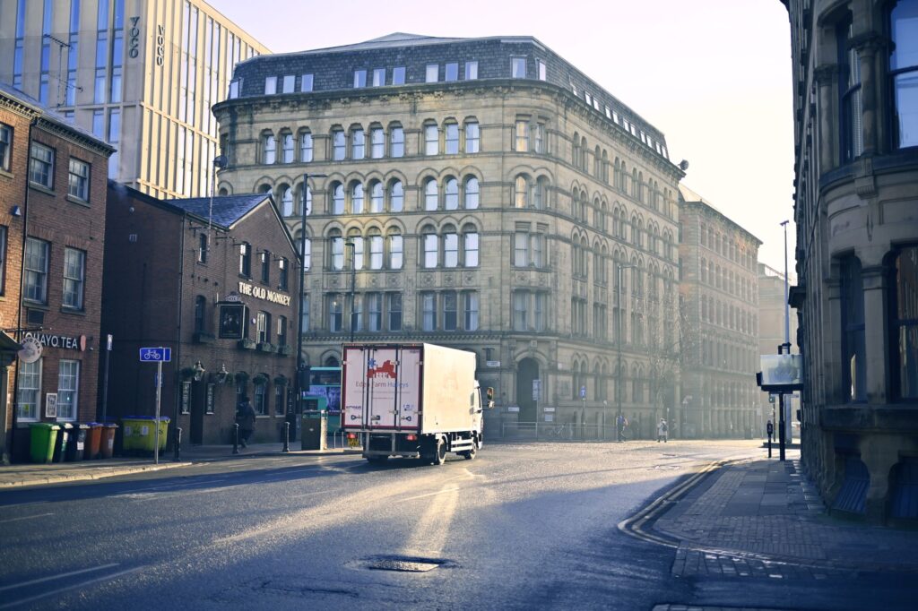 Manchester street scene showing urban location environment